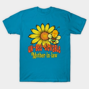 Unbelievable Mother-in-law Sunflowers and Bees T-Shirt